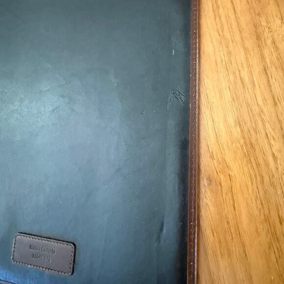 Franklin Covey Italian Leather Padfolio Brown Planner 12.75” x 9.5”